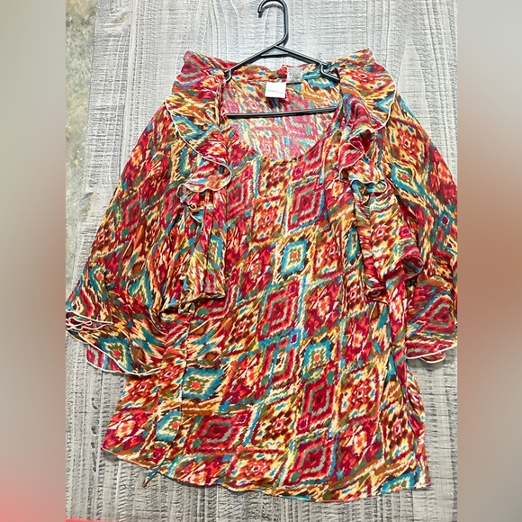 Colorful Ruffle Blouse - Picture 13 of 13